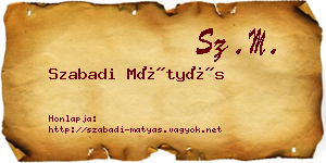 Szabadi Mátyás névjegykártya